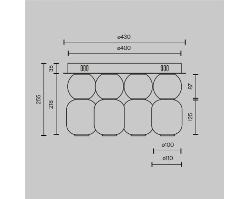 Потолочный светильник Drop MOD273CL-L60G3K Maytoni