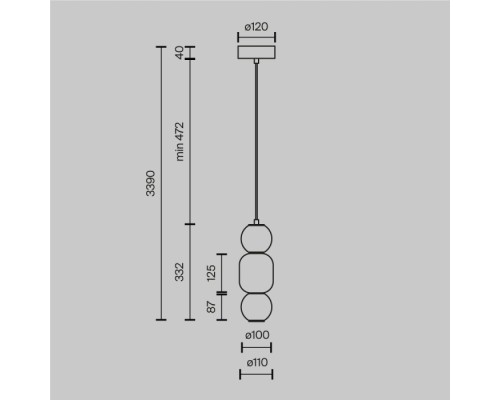 Подвесной светильник Drop MOD273PL-L16CH3K Maytoni