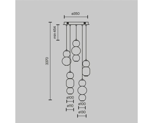 Подвесной светильник Drop MOD273PL-L80G3K Maytoni