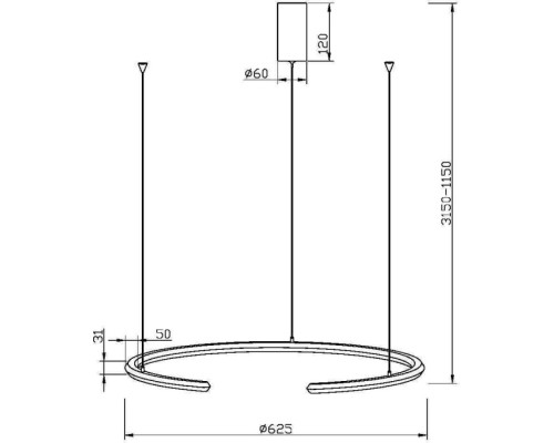 Подвесной светильник Motion MOD276PL-L20W3K Maytoni