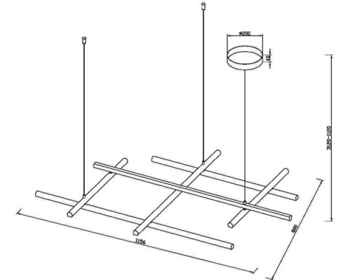 Подвесной светильник Radiance MOD278PL-L86G3K Maytoni