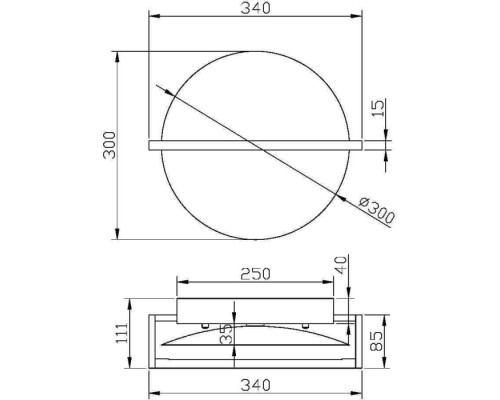 Настенный светильник Mira MOD279WL-L14G3K Maytoni