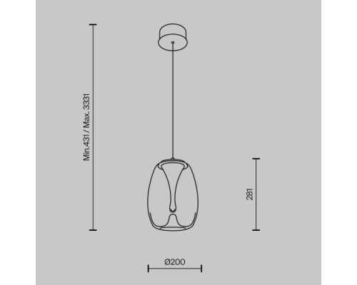 Подвесной светильник Splash MOD282PL-L8G3K Maytoni