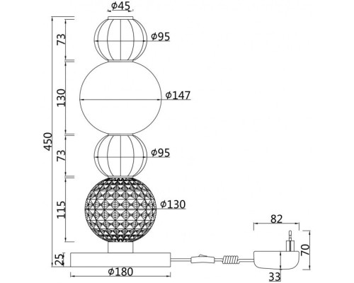 Настольная лампа Collar MOD301TL-L18CH3K Maytoni