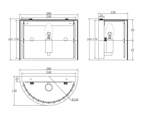 Бра Wonderland MOD313WL-01G Maytoni
