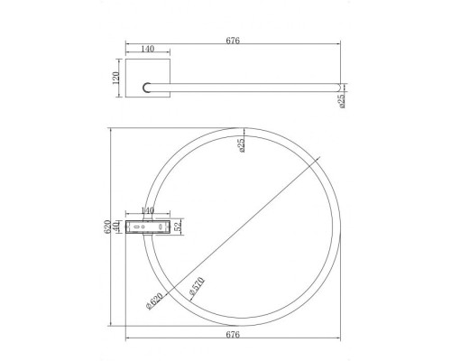 Потолочная люстра Anillo MOD315CL-L25CH3K Maytoni