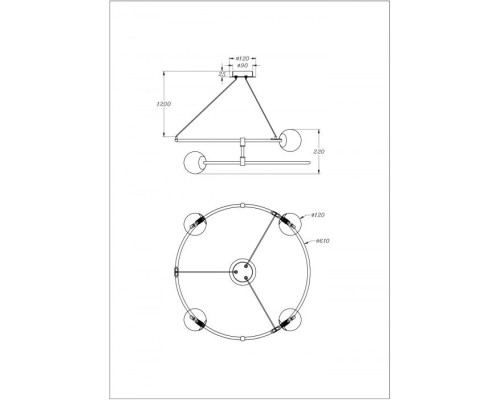 Подвесная люстра Balance MOD317PL-04G Maytoni