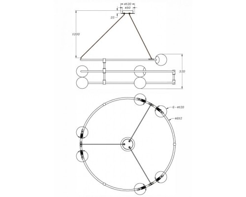 Подвесная люстра Balance MOD317PL-06B Maytoni