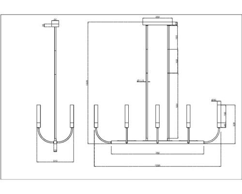 Потолочная люстра Deja Vu MOD423CL-08C Maytoni