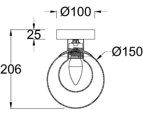 Настенно-потолочный светильник Basic form MOD521WL-01G1 Maytoni