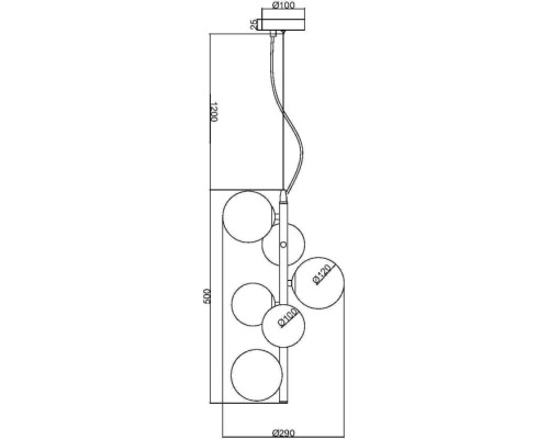 Подвесной светильник Dallas MOD545PL-06G Maytoni