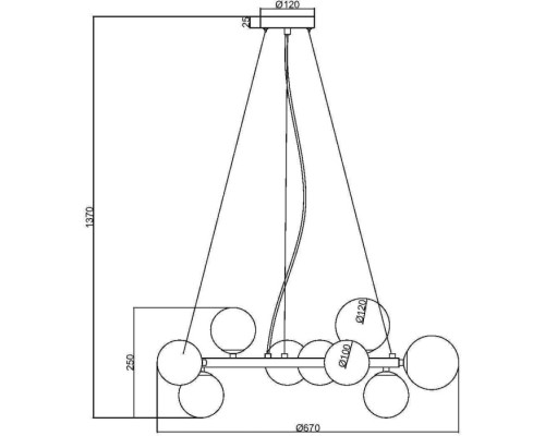 Подвесной светильник Dallas MOD545PL-11BS Maytoni