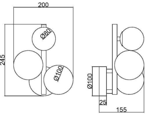 Бра Dallas MOD545WL-03G Maytoni