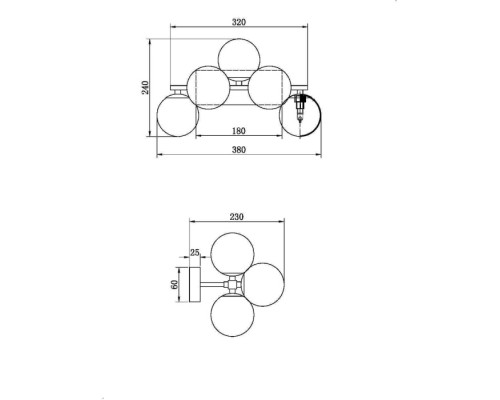 Бра Dallas MOD547WL-05BS Maytoni