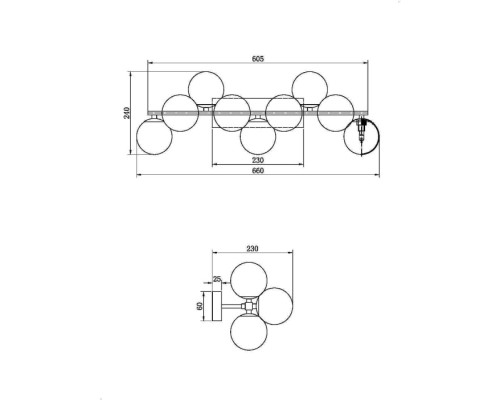 Бра Dallas MOD547WL-09BS Maytoni