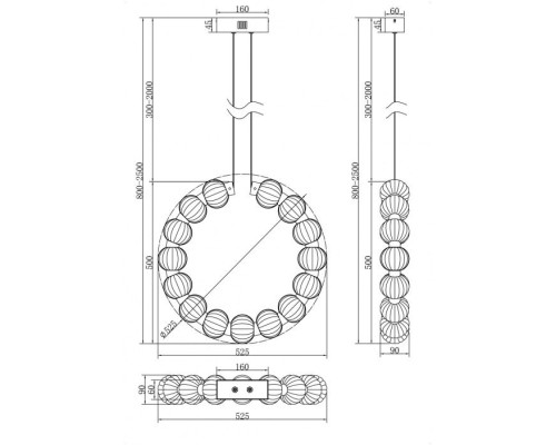 Подвесной светильник Amulet MOD555PL-L23CH5K Maytoni