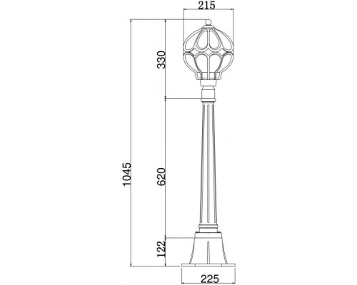 Наземный фонарь Via O023FL-01G Maytoni