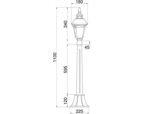 Наземный фонарь Goiri O028FL-01BZ Maytoni