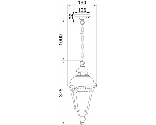 Уличный подвесной светильник Goiri O029PL-01BZ Maytoni