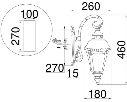 Настенный фонарь уличный Goiri O029WL-01BZ Maytoni
