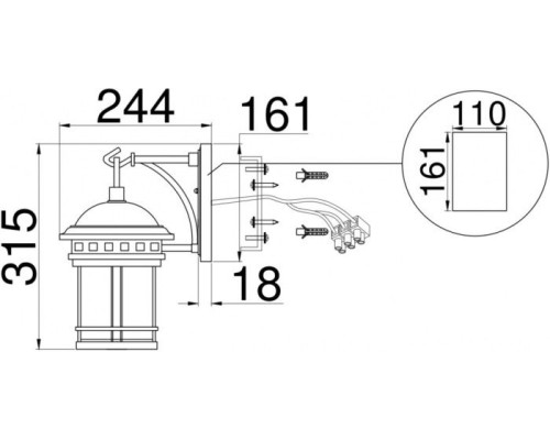 Настенный фонарь уличный Salamanca O031WL-01BR Maytoni