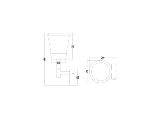 Настенный фонарь уличный Faro O039WL-01B Maytoni