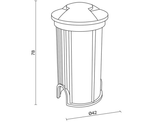 Встраиваемый светильник уличный Flash O044DL-L1S3K Maytoni
