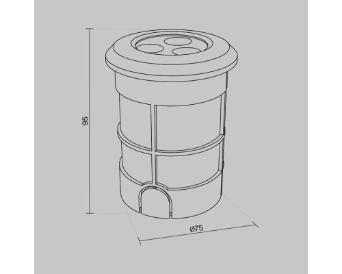Встраиваемый светильник уличный Flash O044DL-L3S3K Maytoni