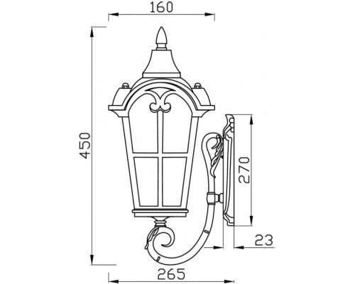 Настенный фонарь уличный Albion O413WL-01BZ1 Maytoni
