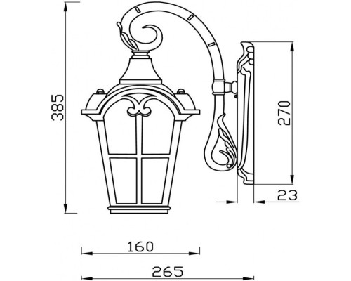 Настенный фонарь уличный Albion O413WL-01BZ Maytoni