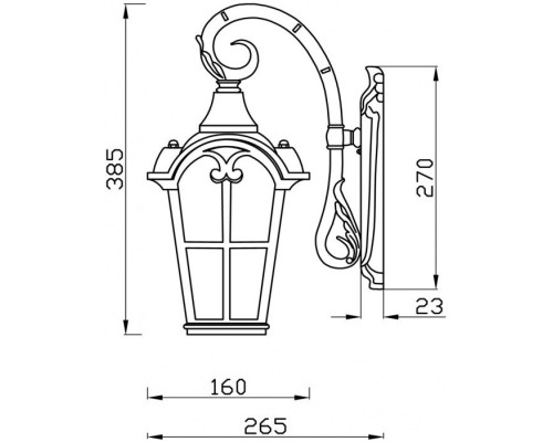 Настенный фонарь уличный Albion O413WL-01GB Maytoni