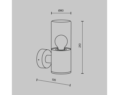 Настенный светильник уличный Amas O432WL-01GF Maytoni