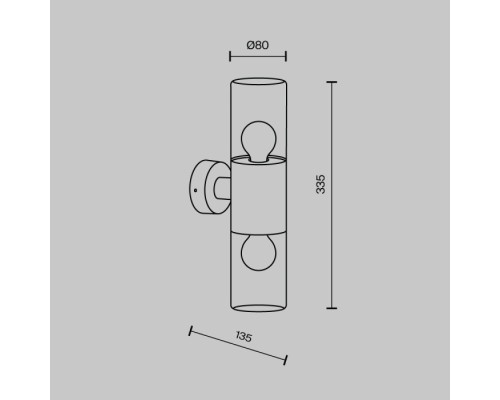 Настенный светильник уличный Amas O432WL-02GF Maytoni