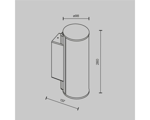 Настенный светильник уличный Rock O434WL-L12GF3K Maytoni