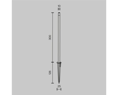 Грунтовый светильник Spear O441FL-L1GF3K Maytoni