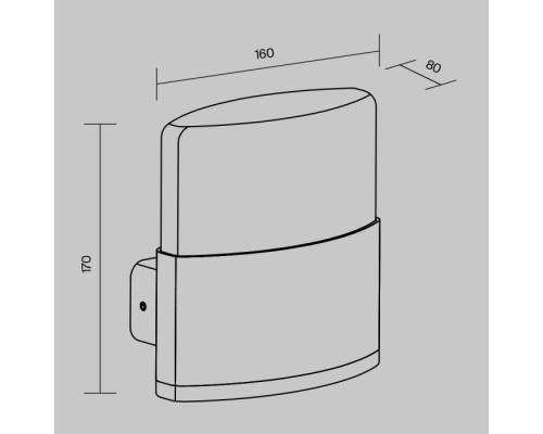 Настенный светильник уличный Rom O442WL-L12GF3K1 Maytoni