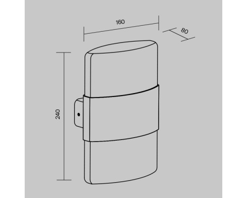 Настенный светильник уличный Rom O442WL-L12GF3K Maytoni
