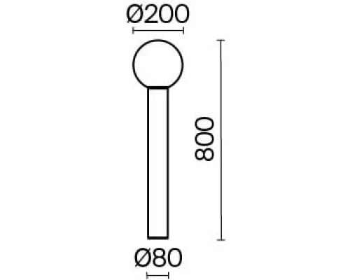 Наземный светильник Bold O598FL-01B Maytoni