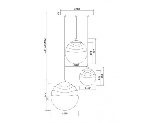 Подвесной светильник Vinare P074PL-03N Maytoni