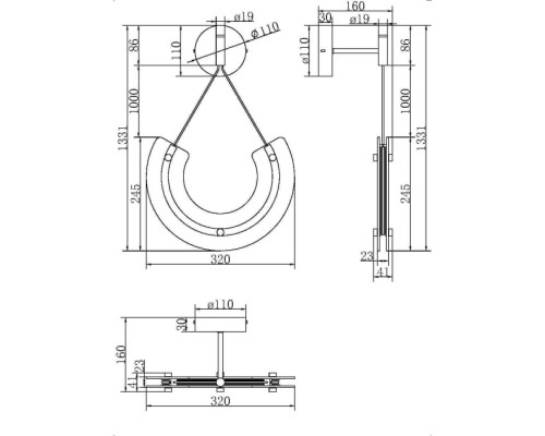Бра Maya P091WL-L18G3K Maytoni