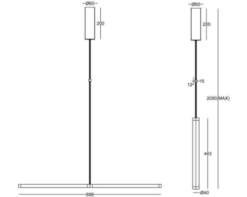 Подвесной светильник Supersymmetry P096PL-L11BK1 Maytoni