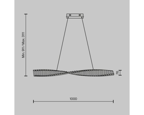 Подвесной светильник Krone P097PL-L28BS3K Maytoni