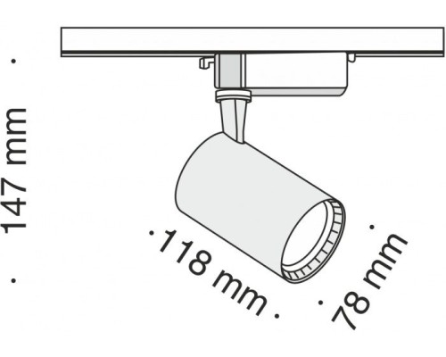 Трековый светильник Track lamps TR003-1-12W3K-B Maytoni