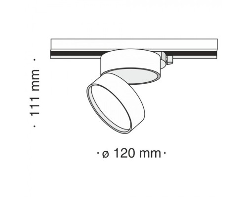 Трековый светильник Track lamps TR007-1-18W3K-B4K Maytoni