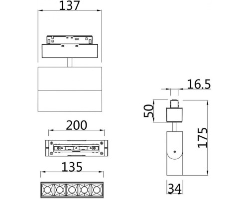 Трековый светильник Points TR015-2-10W3K-W Maytoni