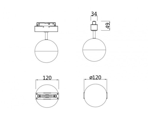 Трековый светильник Kiat TR017-2-10W4K-W Maytoni