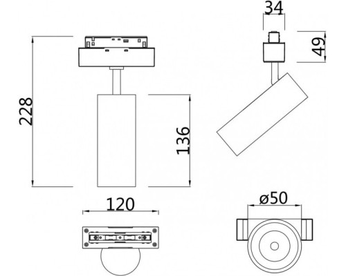 Трековый светильник Focus LED TR019-2-10W3K-W Maytoni
