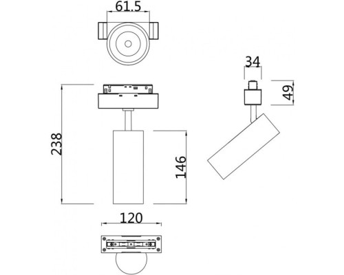 Трековый светильник Focus LED TR019-2-15W3K-W Maytoni