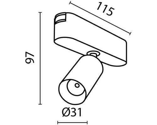 Трековый светильник Focus LED TR103-1-5W4K-M-B Maytoni