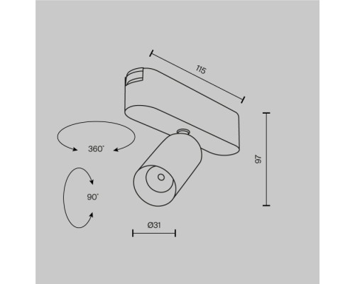 Трековый светильник Focus LED TR103-1-5W4K-M-W Maytoni